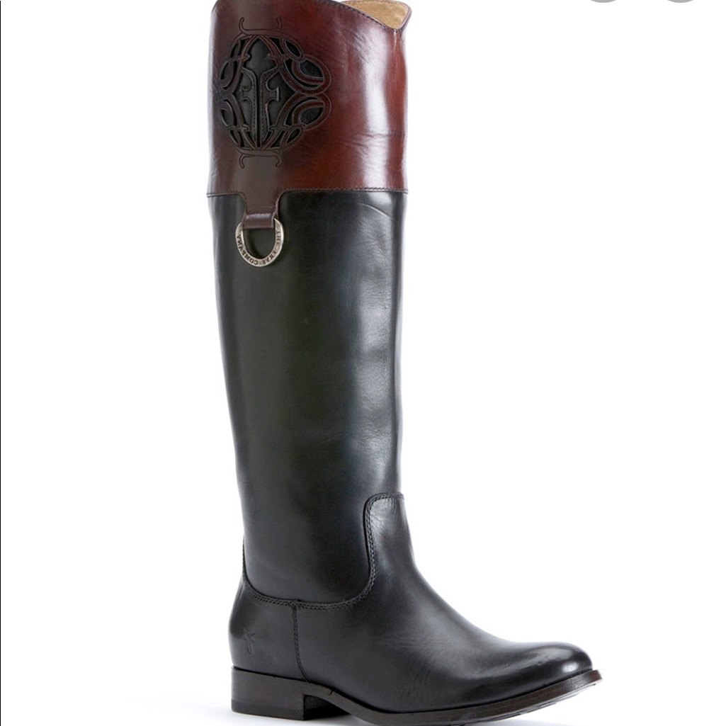 Frye Melissa Logo Tall Buttery Soft Leather Boots